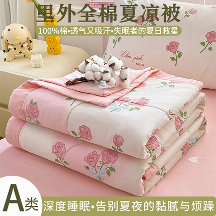 91家纺网 家纺一手货源 找家纺 （总）思雅庭 2025新款里外全棉夏被新疆棉花夏凉被空调被