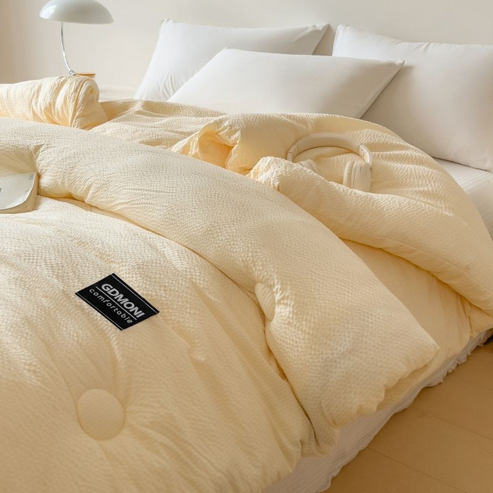 91家纺网 家纺一手货源 找家纺 宝士康家纺 2025新款加厚泡泡棉大豆冬被子被芯 月桂脂玉