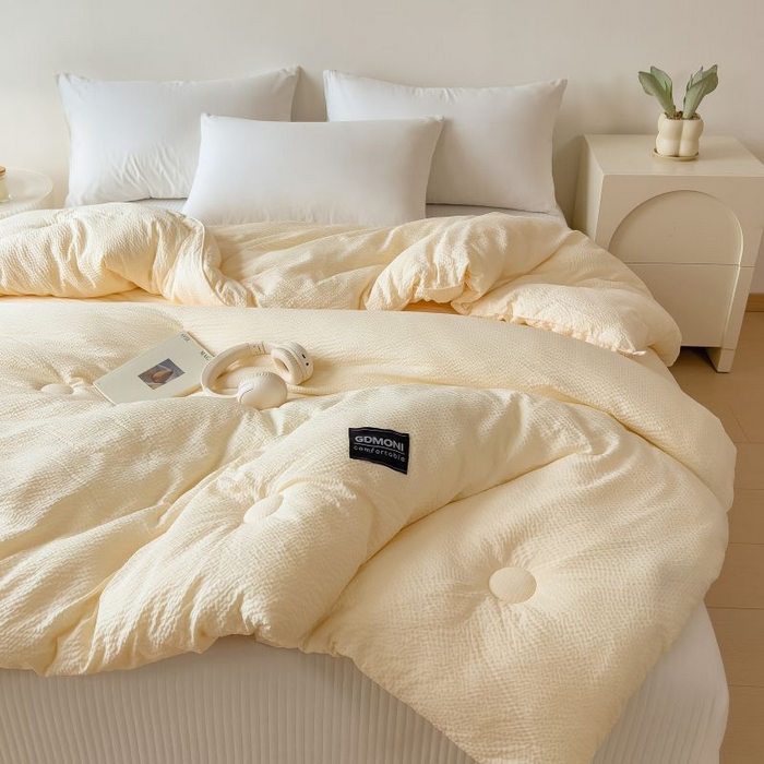 91家纺网 家纺一手货源 找家纺 （总）宝士康家纺 2025新款加厚泡泡棉大豆冬被子被芯