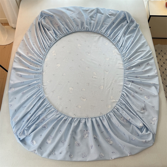 91家纺网 家纺一手货源 找家纺 宝士康家纺 2025新款10A抗菌全棉印花床笠 布偶小熊