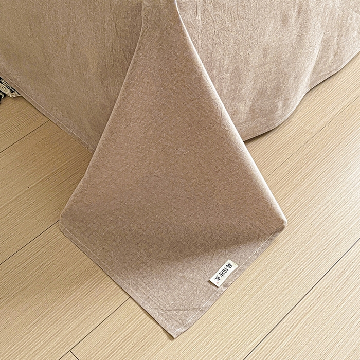 91家纺网 家纺一手货源 找家纺 久云居 2025新款亲肤舒适全棉色织防水床单 卡其