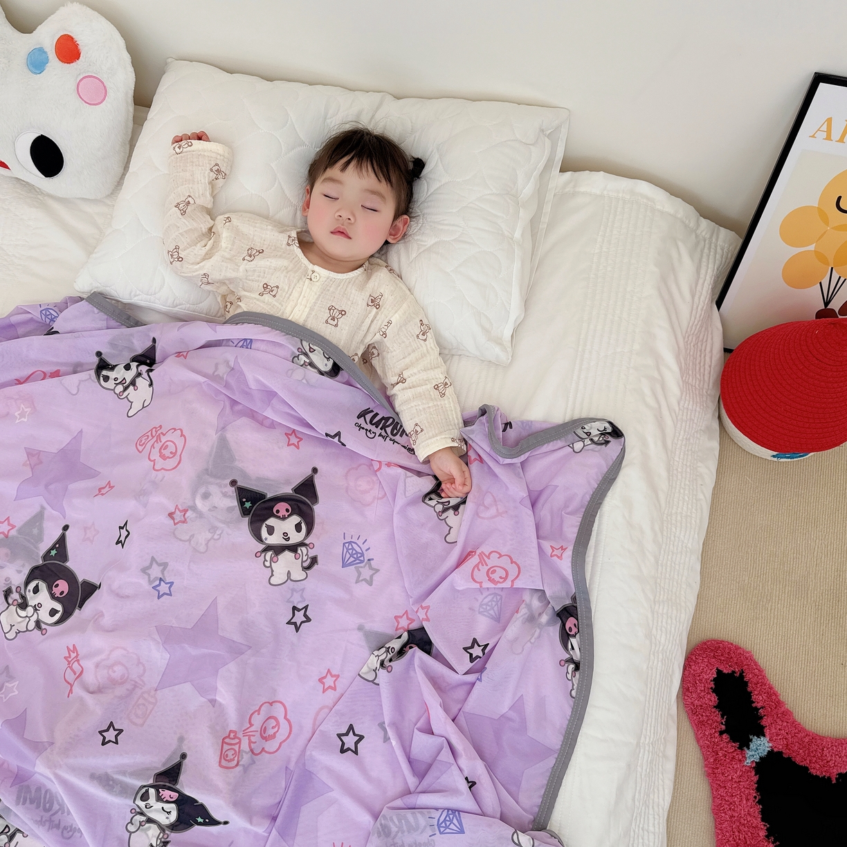 91家纺网 家纺一手货源 找家纺 兜米家居 2025新款三丽鸥夏季新品凉感毯盖毯 库洛米