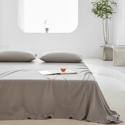 2025新款A类40S全棉糯感大雁纹提花单品床单 浅灰