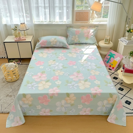 91家纺网 家纺一手货源 找家纺 （总）红粉佳人家纺 2025新款12868纯棉系列全棉单床单