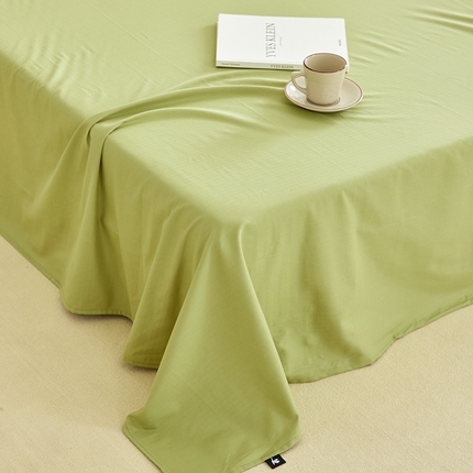 2025新款A类40S全棉糯感大雁纹提花单品床单 甘草绿