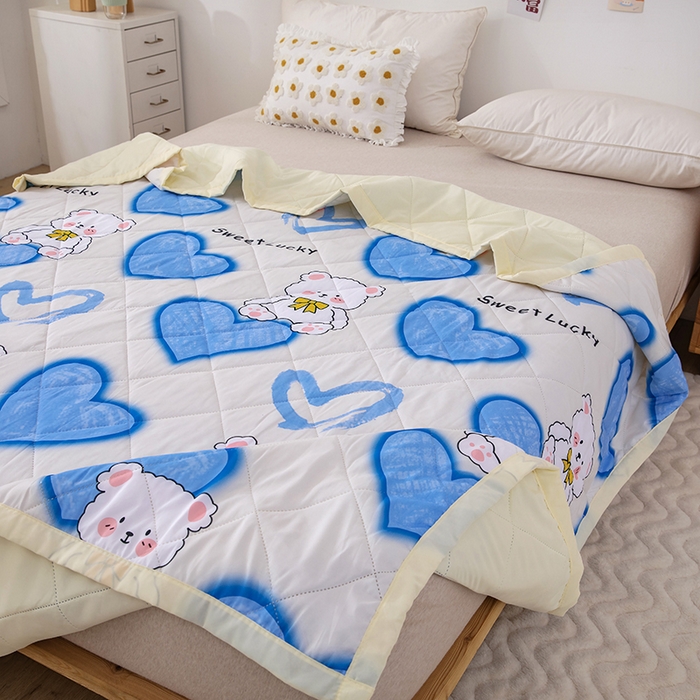 91家纺网 家纺一手货源 找家纺 （总）富艺隆 2025新款超声波亲肤绒夏被夏凉被直播爆款超声波夏被空调被