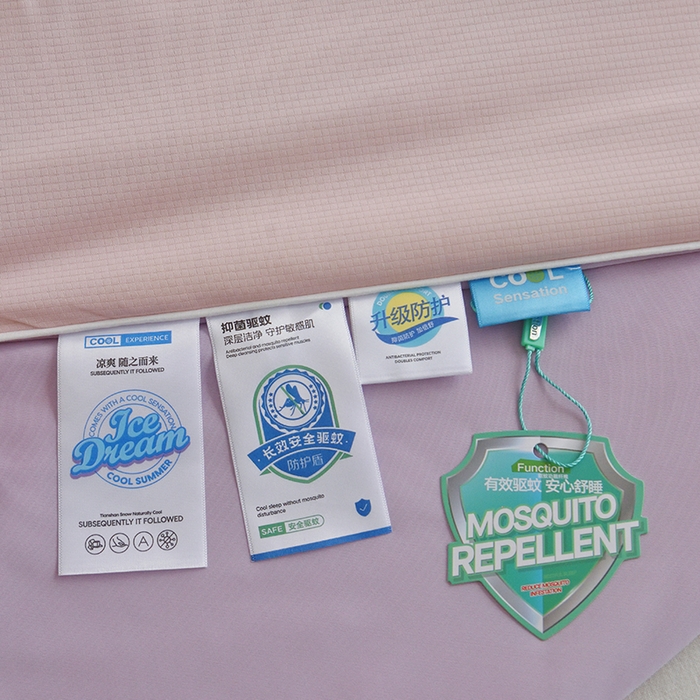 91家纺网 家纺一手货源 找家纺 梦恬佳 2025新款凉感驱蚊夏凉被 冰莓粉