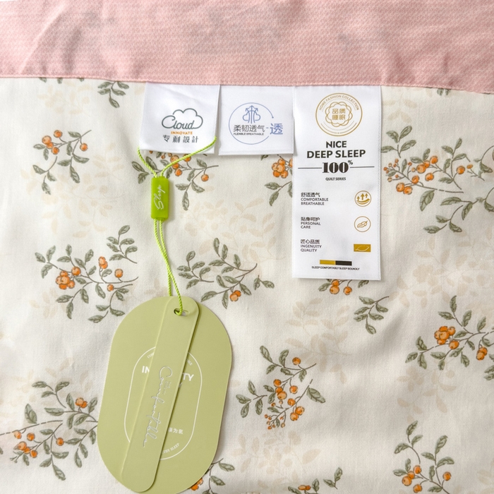 91家纺网 家纺一手货源 找家纺 曲之慕新款13372里外全棉夏被 密语