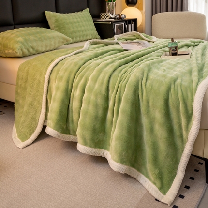 91家纺网 家纺一手货源 找家纺 （总）宅部落2025泡泡绒单层双面绒毛毯毯子300克午休盖毯