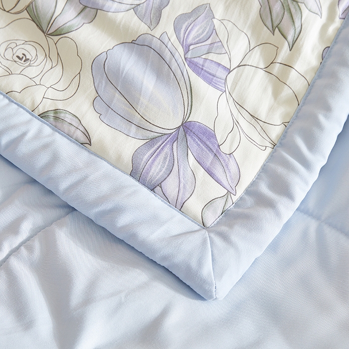 91家纺网 家纺一手货源 找家纺 海洋家纺 2025款水洗棉纯棉花夏凉被全棉花印花夏被空调被薄被子 淑清雅