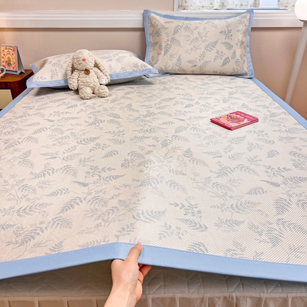 91家纺网 家纺一手货源 找家纺 （总）慕尚家纺 2025新款数码印花床席床笠款冰藤席