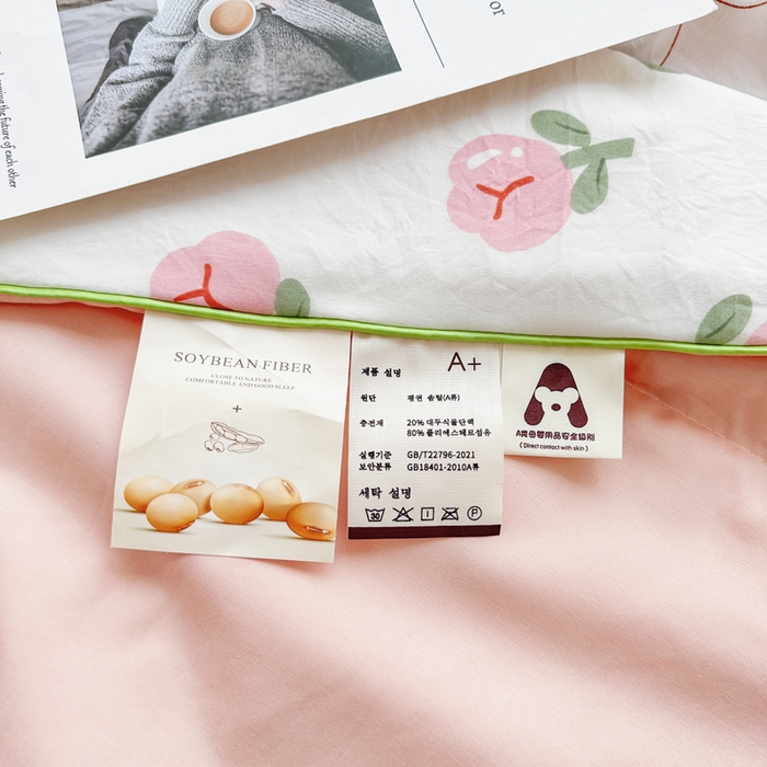 91家纺网 家纺一手货源 找家纺 富艺隆 2025新款A类水洗棉双层纱夏被水洗棉麻空调被直播爆款大豆夏被 曼塔玫瑰