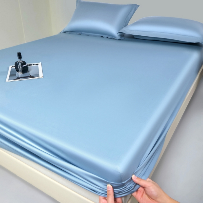 91家纺网 家纺一手货源 找家纺 秀色家纺 2024新品 A类100支双股长绒棉单品床笠 梦易-郁兰