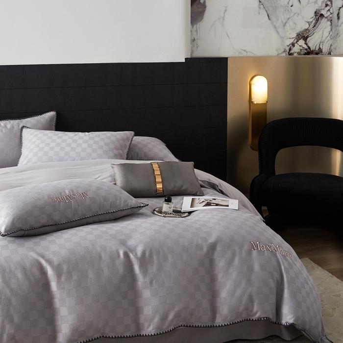 91家纺网 家纺一手货源 找家纺 苹果星家纺 2025新款全棉华夫格四件套 深灰