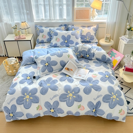 91家纺网 家纺一手货源 找家纺 （总）红粉佳人家纺 2025新款12868纯棉系列全棉四件套