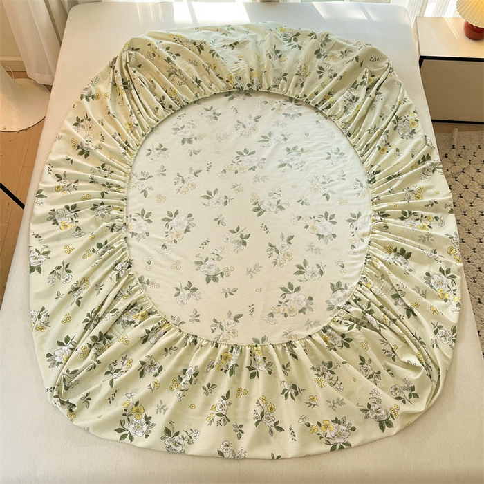 91家纺网 家纺一手货源 找家纺 宝士康家纺 2025新款10A抗菌全棉印花床笠 花香雪