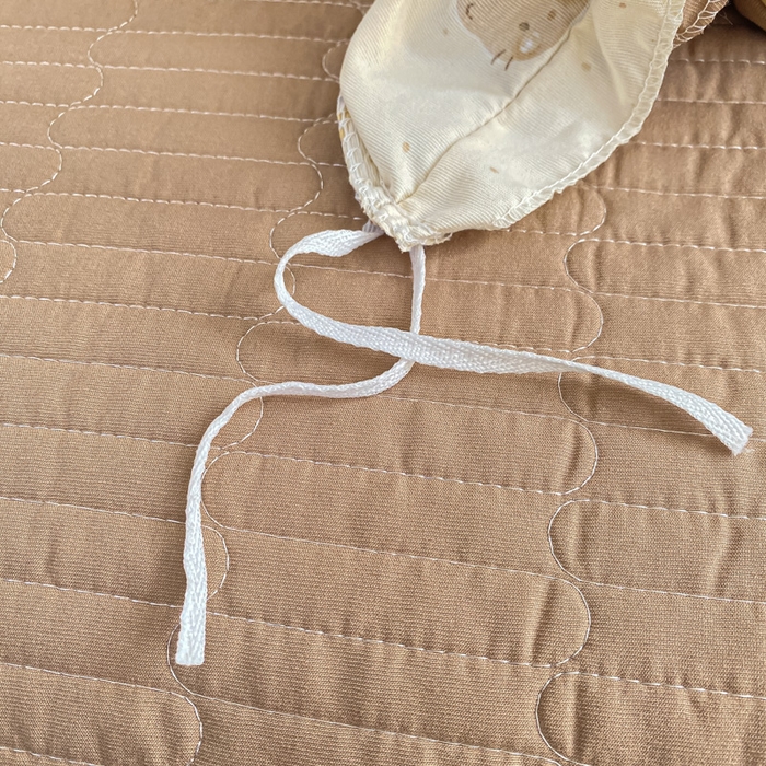 91家纺网 家纺一手货源 找家纺 2025新款针织双层纱夏被床盖四件套单夏被单床盖单品 曲奇饼干