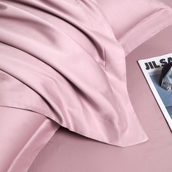 91家纺网 家纺一手货源 找家纺 秀色家纺 2024新品 A类100支双股长绒棉单品床笠 梦易-玉颜粉