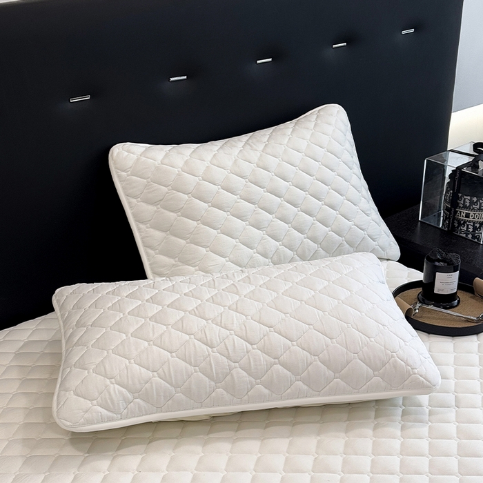 91家纺网 家纺一手货源 找家纺 叠派家纺 2025新款5A抗菌A类夹棉床笠经典款防水款系列 莹月白-小格子经典款