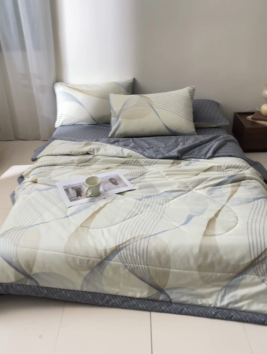 91家纺网 家纺一手货源 找家纺 宝士康家纺 2025新款10A抗菌全棉夏被四件套（床单款） 名爵黄