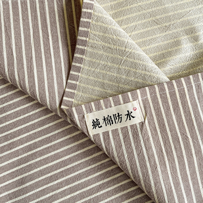 91家纺网 家纺一手货源 找家纺 久云居 2025新款亲肤舒适全棉色织防水床单 米艳条