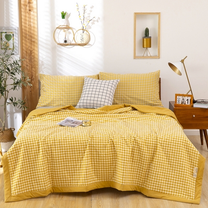 91家纺网 家纺一手货源 找家纺 （总）天瑜  2024全棉A类色织水洗棉夏被棉花芯纯棉夏凉被空调被