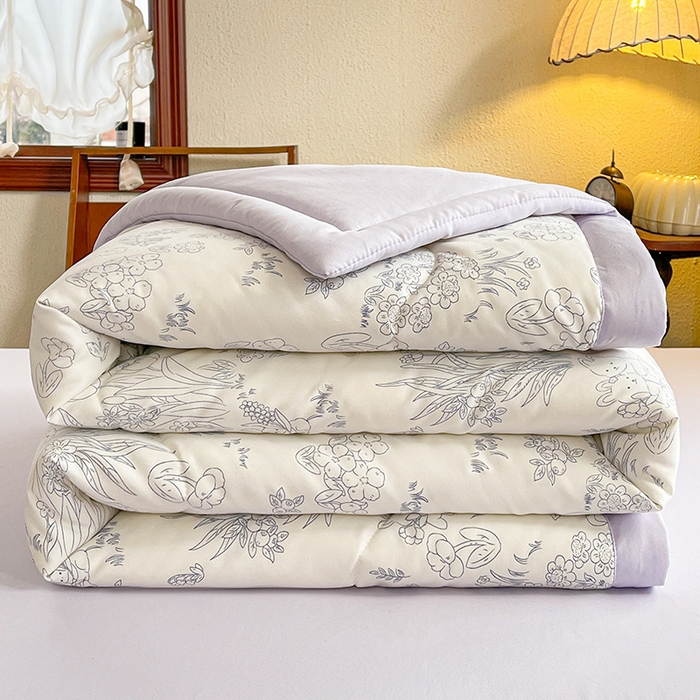 91家纺网 家纺一手货源 找家纺 （总）易博 2025新款100% 棉花小清新双层纱新疆棉夏被夏凉被空调被棉花被（带买家秀）