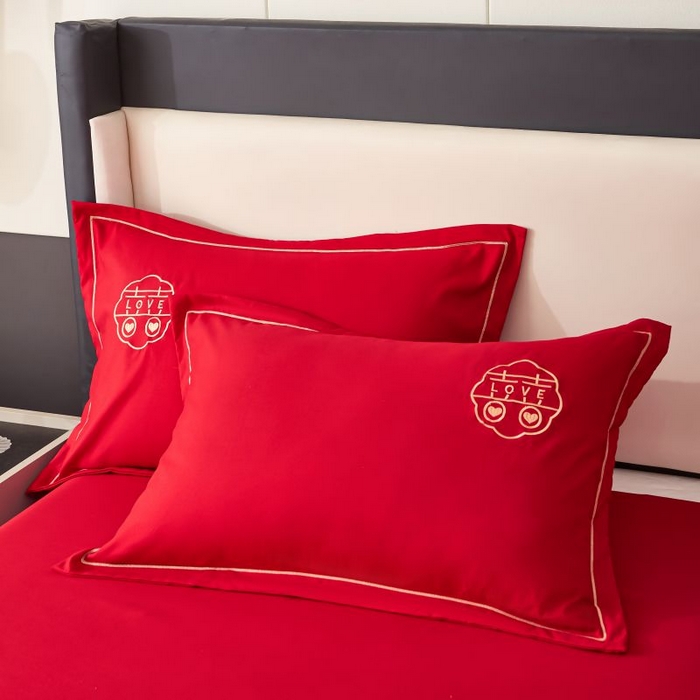 91家纺网 家纺一手货源 找家纺 三盛源 2025新款亲肤舒适不掉色枕套 花样三喜