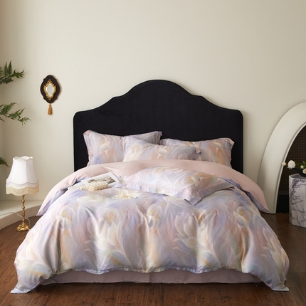 金奇达家纺 2025新款竹玉清丝四件套-雅韵【标准号全网控价（折后券后）不低于元228元】 绚烂春日-粉