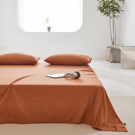 2025新款A类40S全棉糯感大雁纹提花单品床单 焦糖