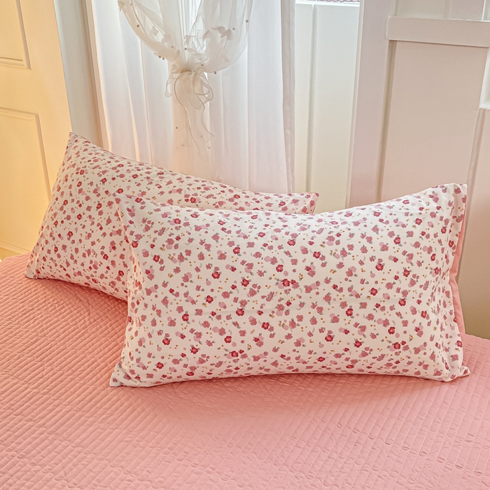 91家纺网 家纺一手货源 找家纺 2025新款针织双层纱夏被床盖四件套单夏被单床盖单品 春日小花