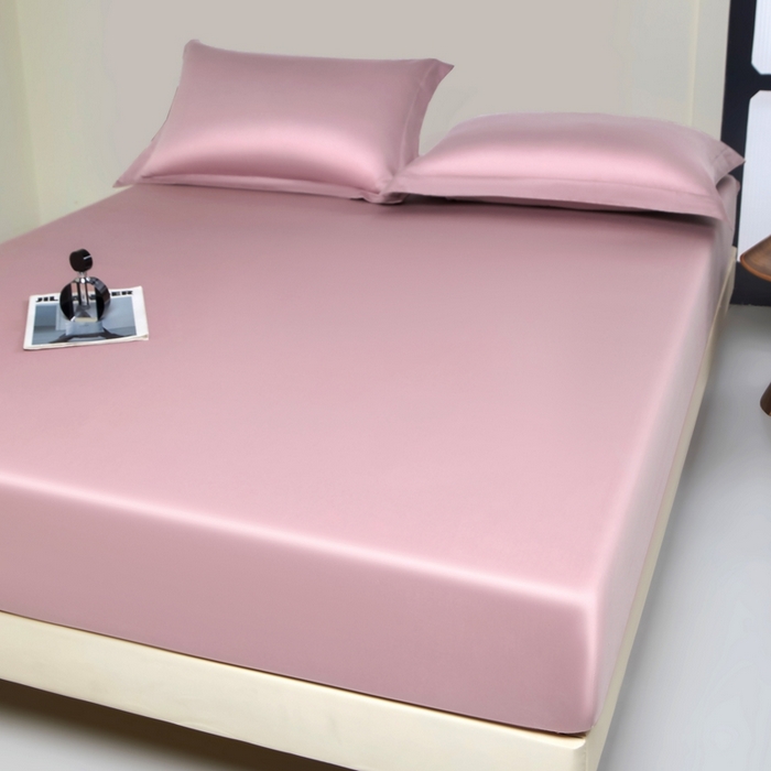 91家纺网 家纺一手货源 找家纺 秀色家纺 2024新品 A类100支双股长绒棉单品床笠 梦易-玉颜粉