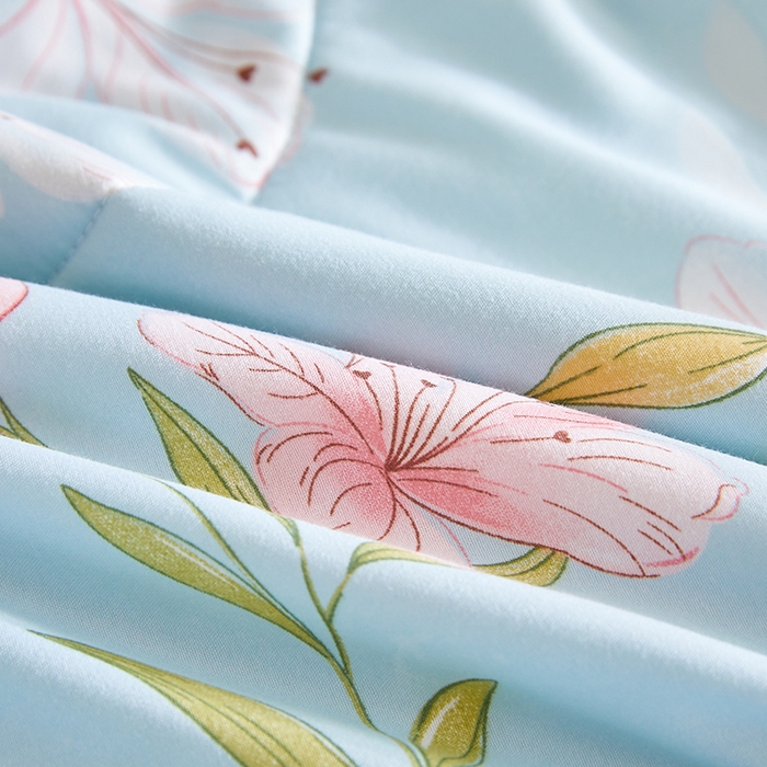 91家纺网 家纺一手货源 找家纺 海洋家纺 2025款水洗棉纯棉花夏凉被全棉花印花夏被空调被薄被子 铭香兰