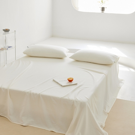 2025新款A类40S全棉糯感大雁纹提花单品床单 奶白