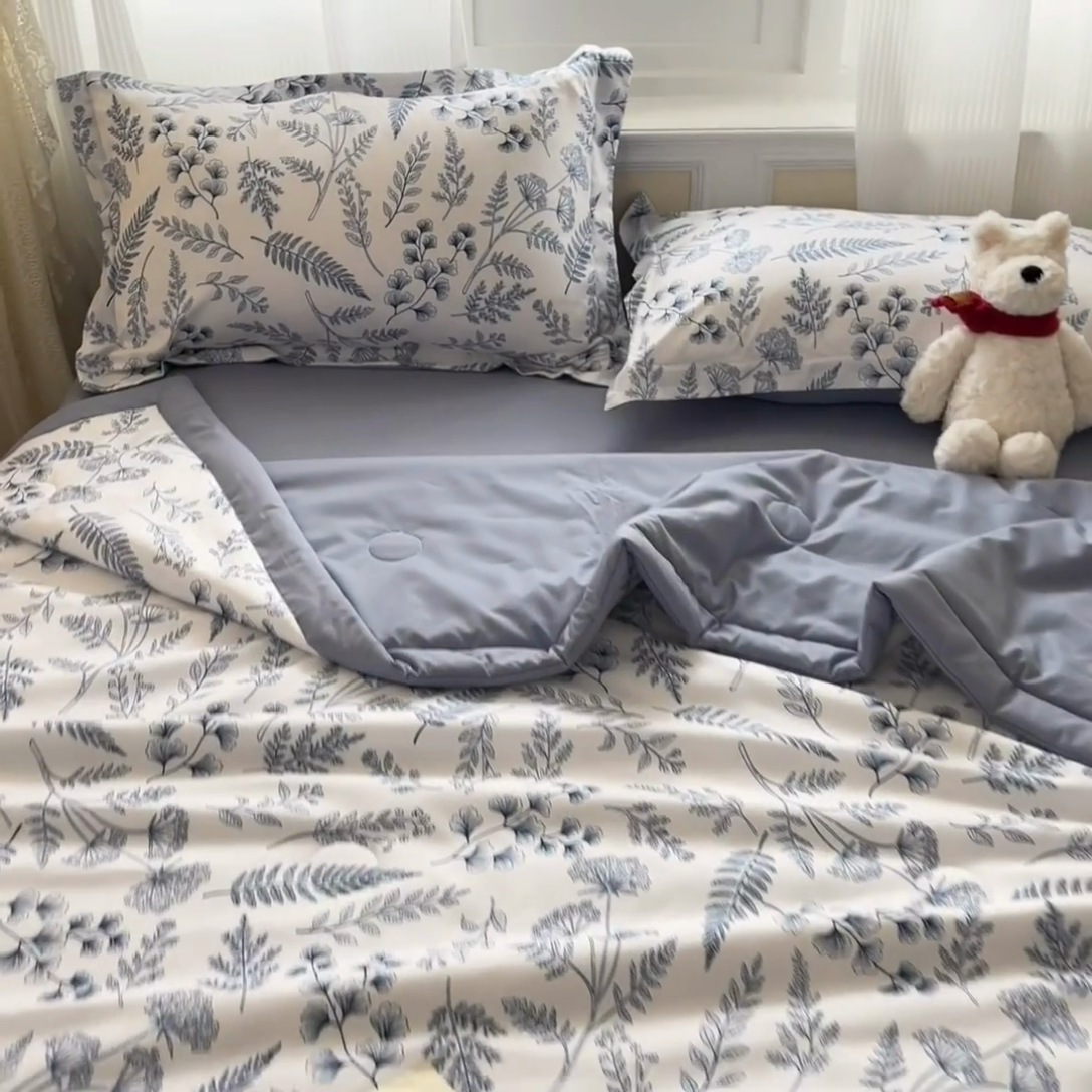 91家纺网 家纺一手货源 找家纺 （总）宝士康家纺 2025新款水洗棉超声波压花夏被 被子被芯