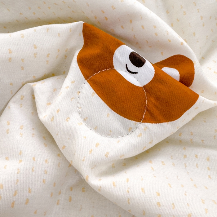 91家纺网 家纺一手货源 找家纺 曲之慕新款13372里外全棉夏被 抱抱熊