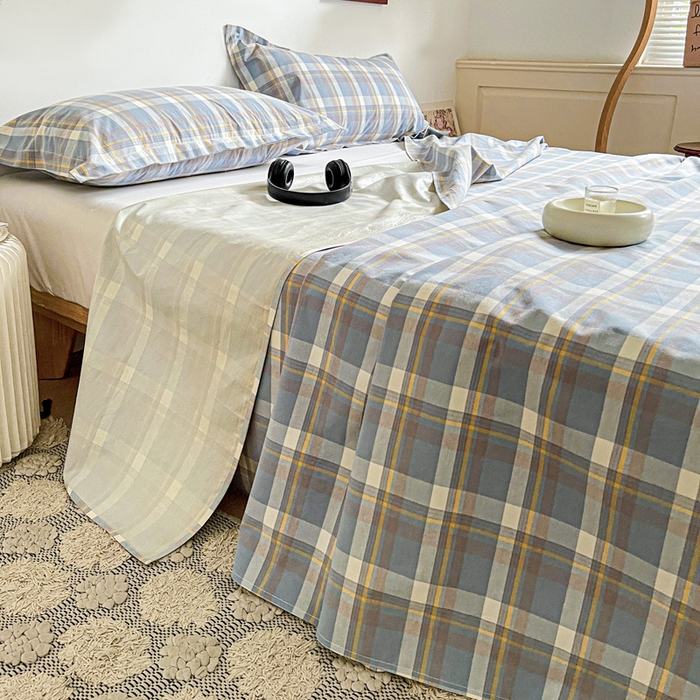 91家纺网 家纺一手货源 找家纺 久云居 2025新款亲肤舒适全棉色织防水床单 简兮兰