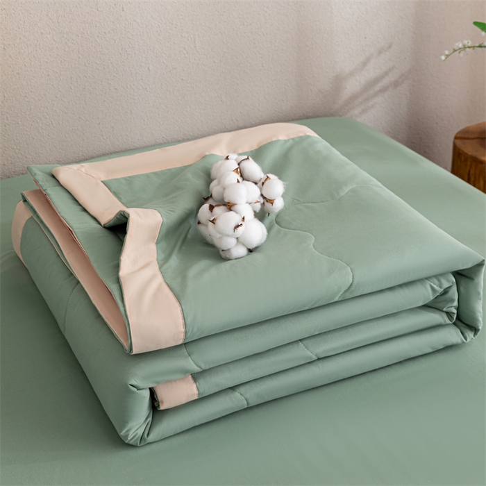 91家纺网 家纺一手货源 找家纺 （总） 天瑜 2024全棉夏被棉花芯纯色水洗棉夏凉被可水洗空调被