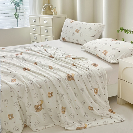 91家纺网 家纺一手货源 找家纺 （总）青螺家纺 2025新款凉感丝艾草抗菌驱蚊夏凉被空调被3D时尚数码花卉卡通被子（支持质检）