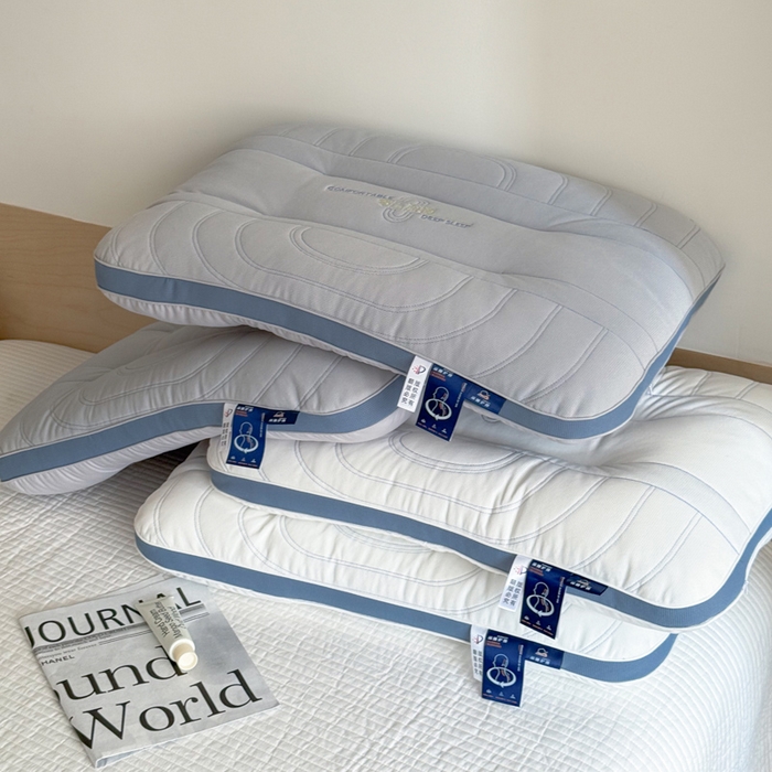 91家纺网 家纺一手货源 找家纺 伟邦枕芯 2025新款0压深睡决明子枕头枕芯 灰色48*74cm/只