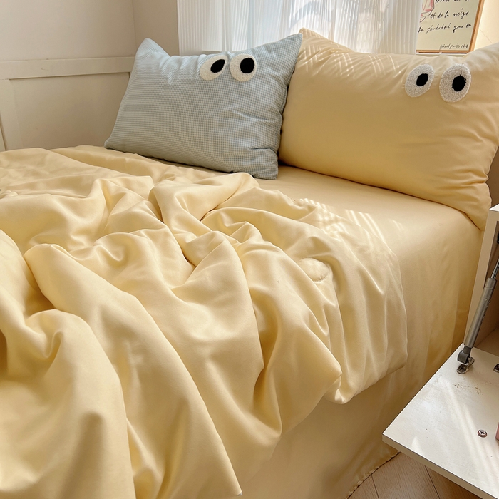 91家纺网 家纺一手货源 找家纺 慕尚家纺 2025新款大眼萌仔夏被 大眼萌 黄蓝格