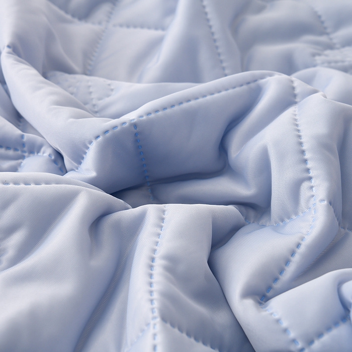 91家纺网 家纺一手货源 找家纺 眠多宝 2025新款冰激凌凉感丝纯色夏被被子被芯（跨境电商） 冰河蓝