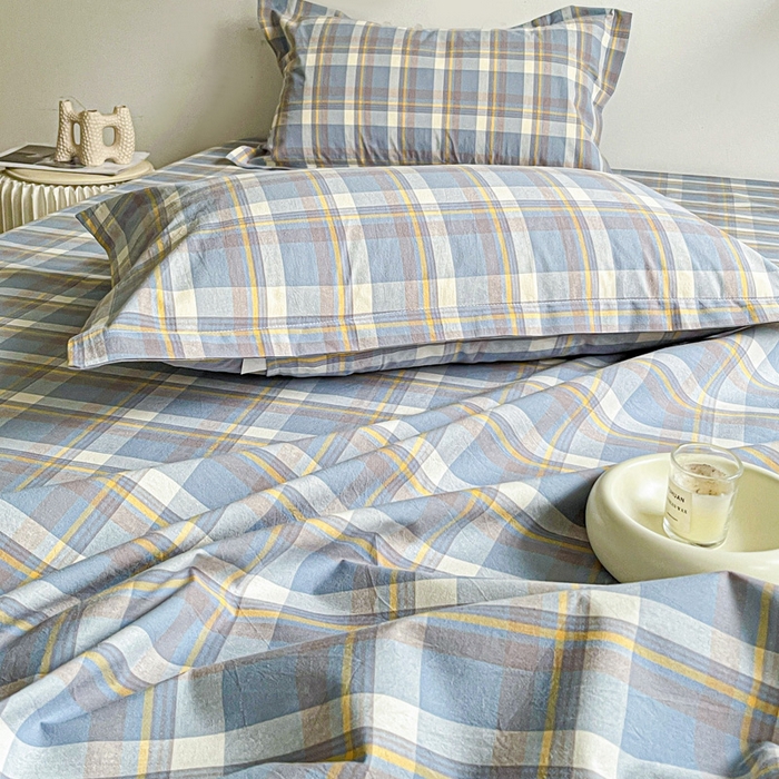 91家纺网 家纺一手货源 找家纺 久云居 2025新款亲肤舒适全棉色织防水床单 简兮兰