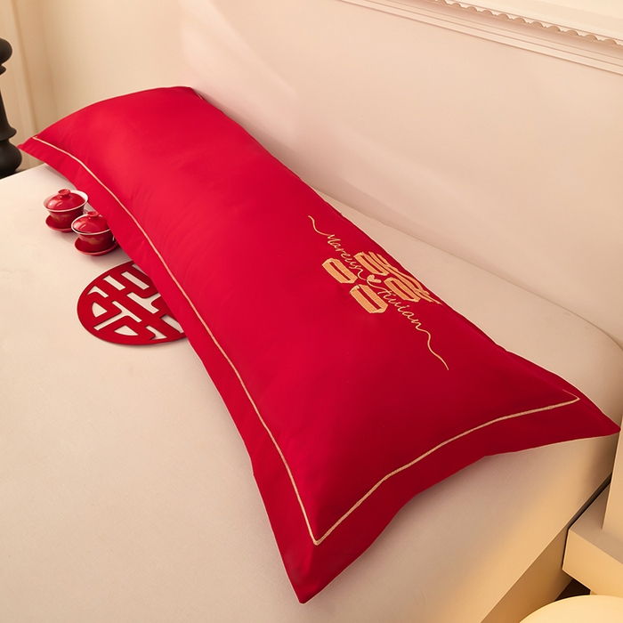 91家纺网 家纺一手货源 找家纺 三盛源 2025新款不起球高支高密不掉色长枕套 长枕套-比翼双飞