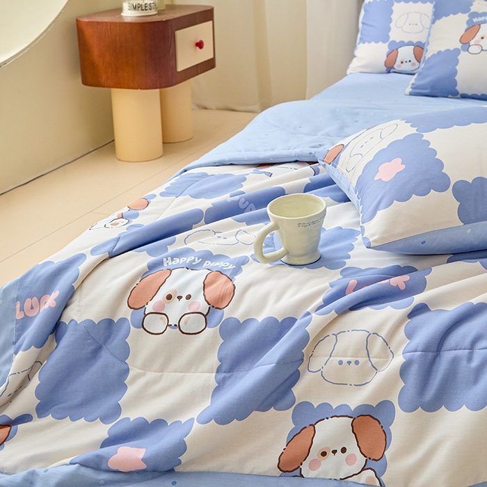 91家纺网 家纺一手货源 找家纺 （总）宝士康家纺 2025新款10A抗菌全棉夏被四件套（床笠款）