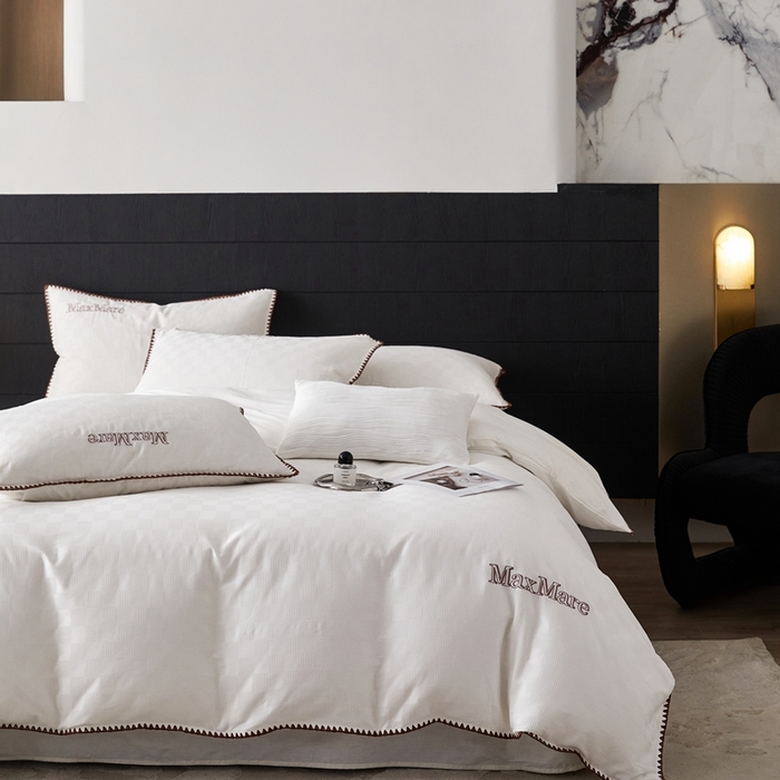 91家纺网 家纺一手货源 找家纺 苹果星家纺 2025新款全棉华夫格四件套 白