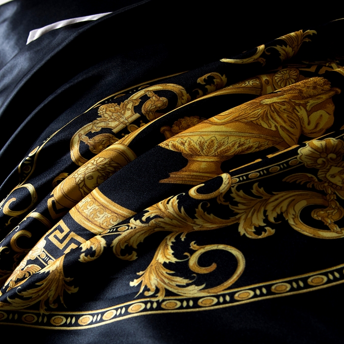 91家纺网 家纺一手货源 找家纺 爵仕家纺 2025新款轻奢潮牌水洗真丝四件套 圣杯