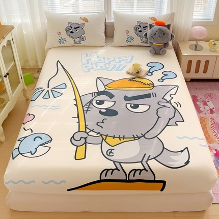 91家纺网 家纺一手货源 找家纺 （总）名兮2025新款全棉纯棉大版经典奥特曼床笠【含防伪标】