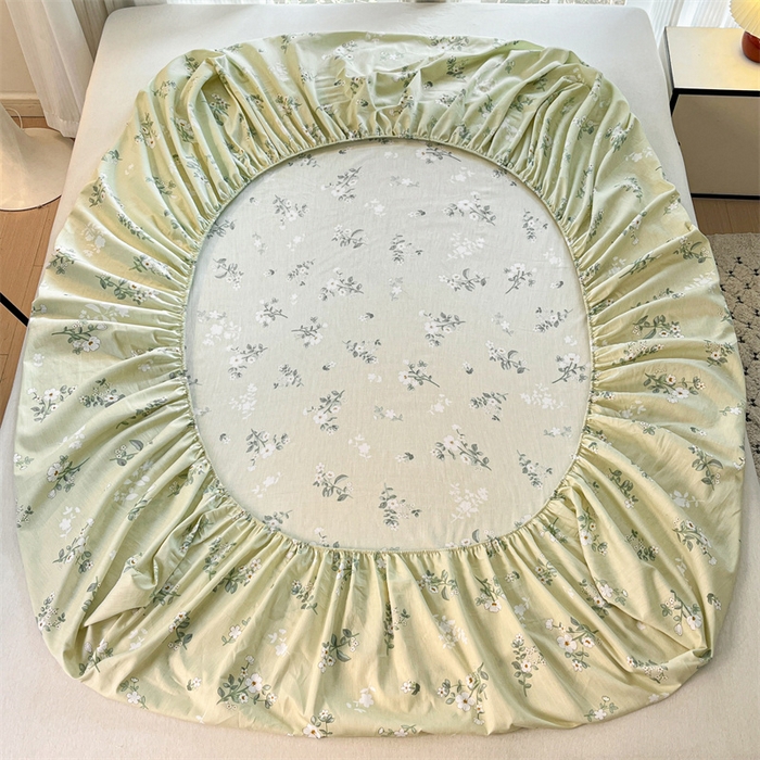 91家纺网 家纺一手货源 找家纺 宝士康家纺 2025新款10A抗菌全棉印花床笠 茶艺