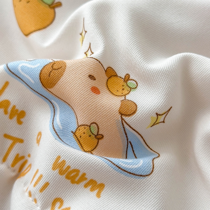 91家纺网 家纺一手货源 找家纺 宝士康家纺 2025新款10A抗菌针织夏被 卡皮巴拉